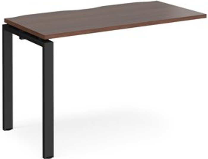 Office Monster | Adapt Bench Desk | Add On Rectangular Desk 1200mm | Walnut Tops With Black Frames | 600mm Depth | Adapt Adapt Bench Desk | Add On Rectangular Desk 1200mm | Walnut Tops With Black Frames | 600mm Depth | Adapt