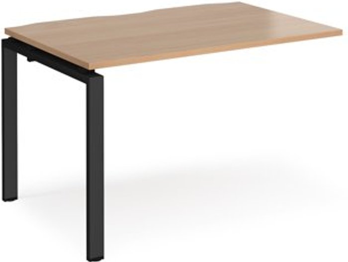 Office Monster | Adapt Bench Desk | Add On Rectangular Desk 1200mm | Beech Tops With Black Frames | 800mm Depth | Adapt Adapt Bench Desk | Add On Rectangular Desk 1200mm | Beech Tops With Black Frames | 800mm Depth | Adapt