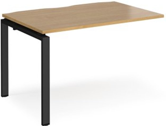 Office Monster | Adapt Bench Desk | Add On Rectangular Desk 1200mm | Oak Tops With Black Frames | 800mm Depth | Adapt Adapt Bench Desk | Add On Rectangular Desk 1200mm | Oak Tops With Black Frames | 800mm Depth | Adapt
