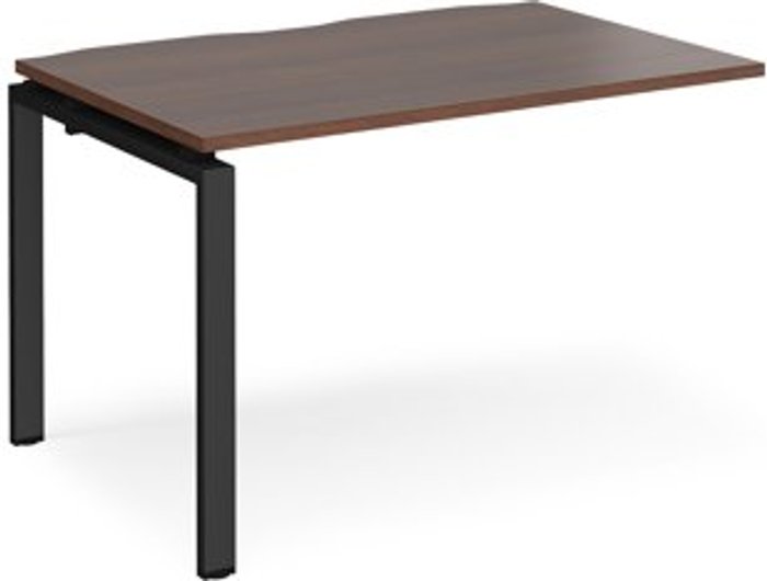 Office Monster | Adapt Bench Desk | Add On Rectangular Desk 1200mm | Walnut Tops With Black Frames | 800mm Depth | Adapt Adapt Bench Desk | Add On Rectangular Desk 1200mm | Walnut Tops With Black Frames | 800mm Depth | Adapt