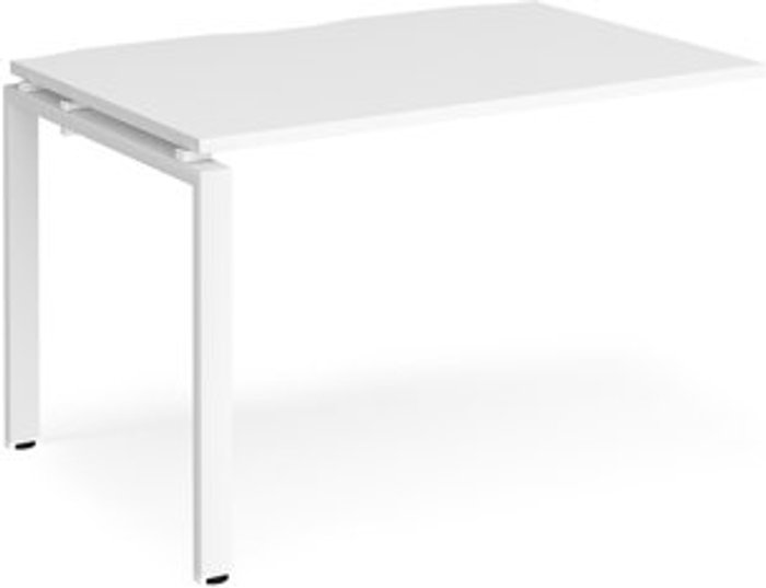 Office Monster | Adapt Bench Desk | Add On Rectangular Desk 1200mm | White Tops With White Frames | 800mm Depth | Adapt Adapt Bench Desk | Add On Rectangular Desk 1200mm | White Tops With White Frames | 800mm Depth | Adapt