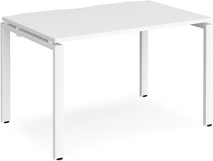Office Monster | Adapt Bench Desk | Single Person Rectangular Desk 1200mm | White Tops With White Frames | 800mm Depth | Adapt Adapt Bench Desk | Single Person Rectangular Desk 1200mm | White Tops With White Frames | 800mm Depth | Adapt