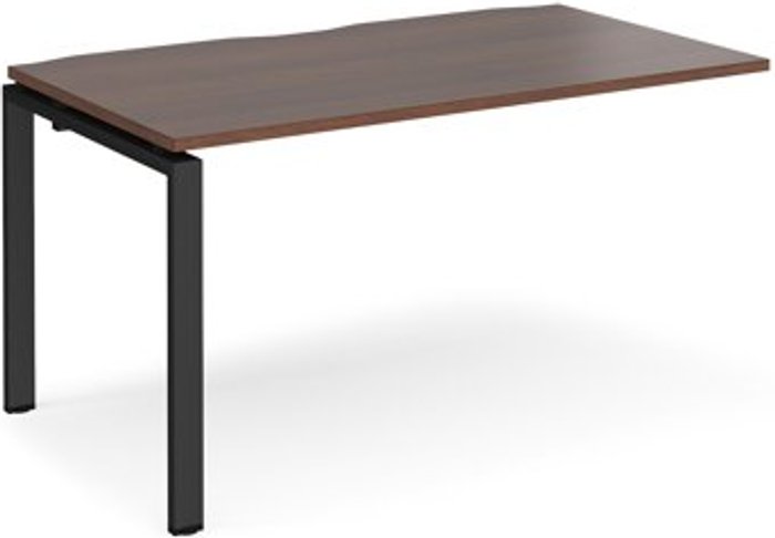 Office Monster | Adapt Bench Desk | Add On Rectangular Desk 1400mm | Walnut Tops With Black Frames | 800mm Depth | Adapt Adapt Bench Desk | Add On Rectangular Desk 1400mm | Walnut Tops With Black Frames | 800mm Depth | Adapt