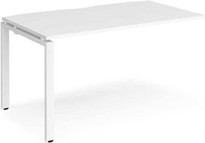 Office Monster | Adapt Bench Desk | Add On Rectangular Desk 1400mm | White Tops With White Frames | 800mm Depth | Adapt Adapt Bench Desk | Add On Rectangular Desk 1400mm | White Tops With White Frames | 800mm Depth | Adapt