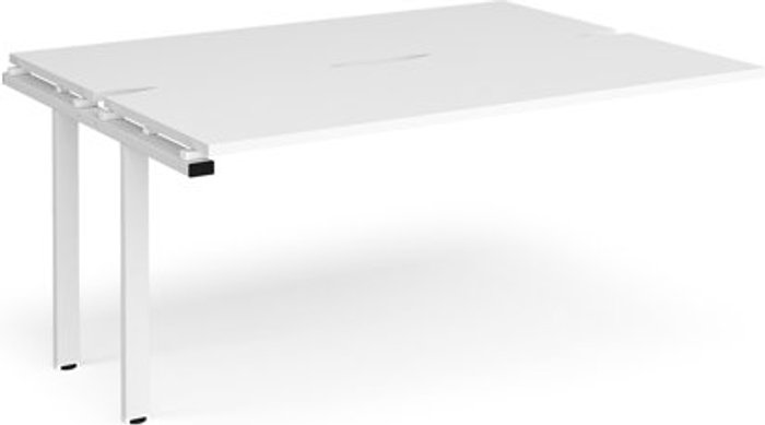 Office Monster | Adapt Bench Desk | Add On 2 Person Rectangular Desks 1600mm | White Tops With White Frames | 1200mm Depth | Adapt Adapt Bench Desk | Add On 2 Person Rectangular Desks 1600mm | White Tops With White Frames | 1200mm Depth | Adapt