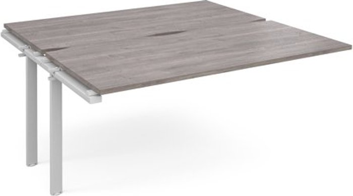 Office Monster | Adapt Adapt add on unit single 1600mm x 1600mm - white frame, grey oak top Adapt Adapt add on unit single 1600mm x 1600mm - white frame, grey oak top