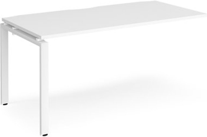 Office Monster | Adapt Bench Desk | Add On Rectangular Desk 1600mm | White Tops With White Frames | 800mm Depth | Adapt Adapt Bench Desk | Add On Rectangular Desk 1600mm | White Tops With White Frames | 800mm Depth | Adapt