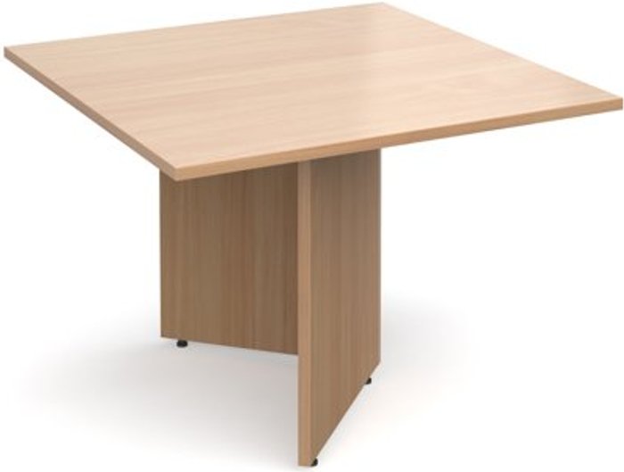 Office Monster | Dams Arrow head leg square extension table 1000mm x 1000mm - beech Dams Arrow head leg square extension table 1000mm x 1000mm - beech