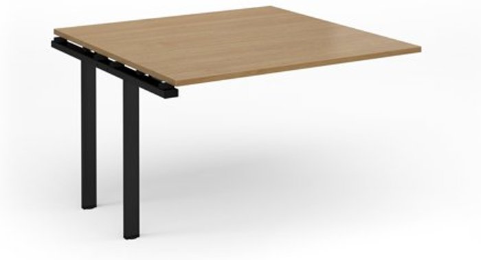 Office Monster | Adapt Adapt boardroom table add on unit 1200mm x 1200mm - black frame, oak top (Made-to-order 4 - 6 week lead time) Adapt Adapt boardroom table add on unit 1200mm x 1200mm - black frame, oak top (Made-to-order 4 - 6 week lead time)