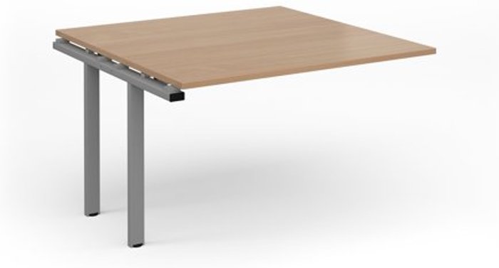 Office Monster | Adapt Adapt boardroom table add on unit 1200mm x 1200mm - silver frame, beech top Adapt Adapt boardroom table add on unit 1200mm x 1200mm - silver frame, beech top