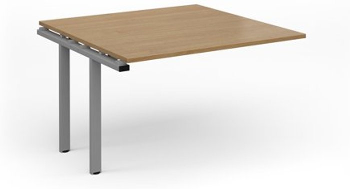 Office Monster | Adapt Adapt boardroom table add on unit 1200mm x 1200mm - silver frame, oak top (Made-to-order 4 - 6 week lead time) Adapt Adapt boardroom table add on unit 1200mm x 1200mm - silver frame, oak top (Made-to-order 4 - 6 week lead time)