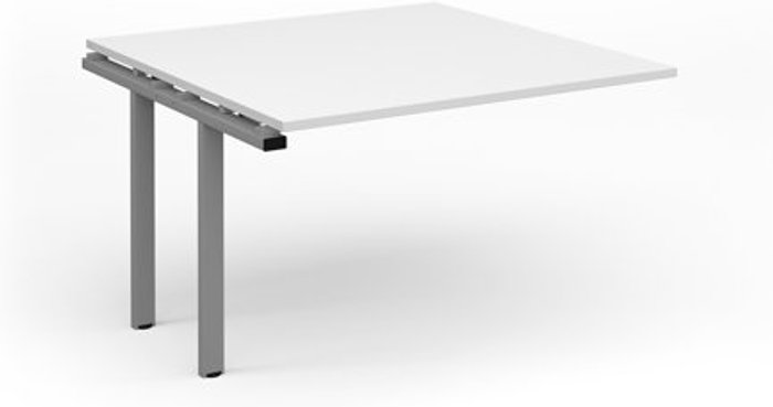 Office Monster | Adapt Adapt boardroom table add on unit 1200mm x 1200mm - silver frame, white top Adapt Adapt boardroom table add on unit 1200mm x 1200mm - silver frame, white top