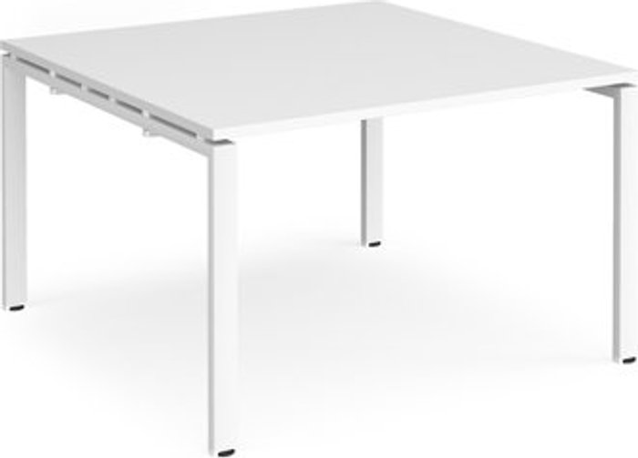Office Monster | Adapt Adapt boardroom table starter unit 1200mm x 1200mm - white frame, white top Adapt Adapt boardroom table starter unit 1200mm x 1200mm - white frame, white top