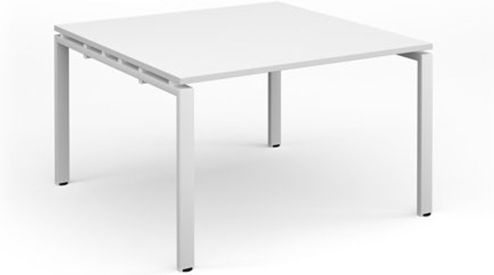 Office Monster | Adapt Adapt square boardroom table 1200mm x 1200mm - white frame, white top Adapt Adapt square boardroom table 1200mm x 1200mm - white frame, white top
