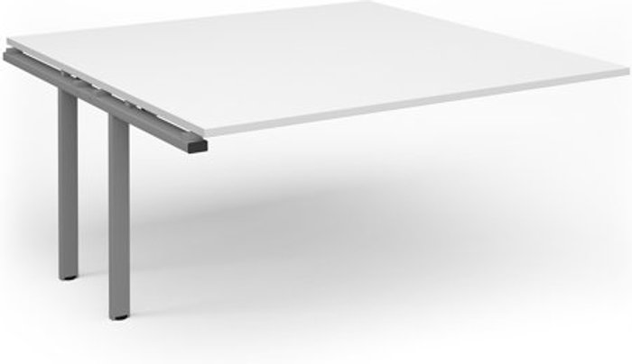 Office Monster | Adapt Adapt boardroom table add on unit 1600mm x 1600mm - silver frame, white top Adapt Adapt boardroom table add on unit 1600mm x 1600mm - silver frame, white top