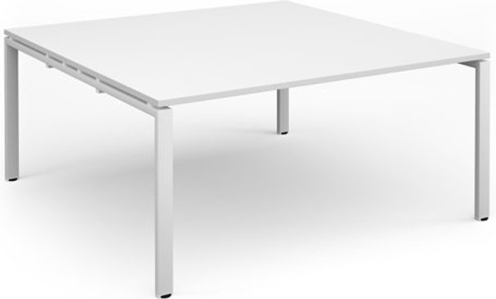 Office Monster | Adapt Adapt square boardroom table 1600mm x 1600mm - white frame, white top Adapt Adapt square boardroom table 1600mm x 1600mm - white frame, white top