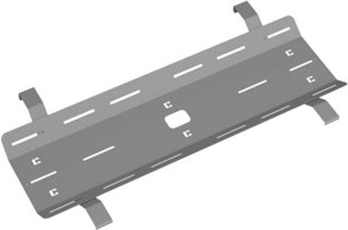 Office Monster | Adapt Double drop down cable tray & bracket for Adapt and Fuze desks 1200mm - silver Adapt Double drop down cable tray & bracket for Adapt and Fuze desks 1200mm - silver