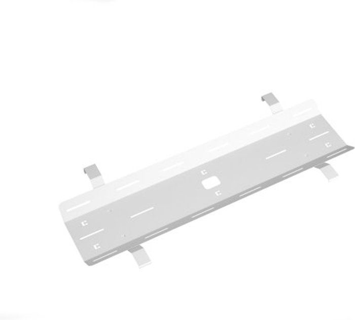 Office Monster | Adapt Double drop down cable tray & bracket for Adapt and Fuze desks 1400mm - white Adapt Double drop down cable tray & bracket for Adapt and Fuze desks 1400mm - white