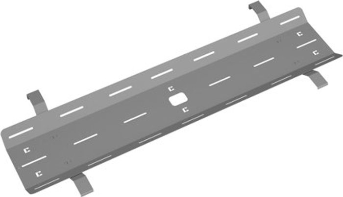 Office Monster | Adapt Double drop down cable tray & bracket for Adapt and Fuze desks 1600mm - silver Adapt Double drop down cable tray & bracket for Adapt and Fuze desks 1600mm - silver