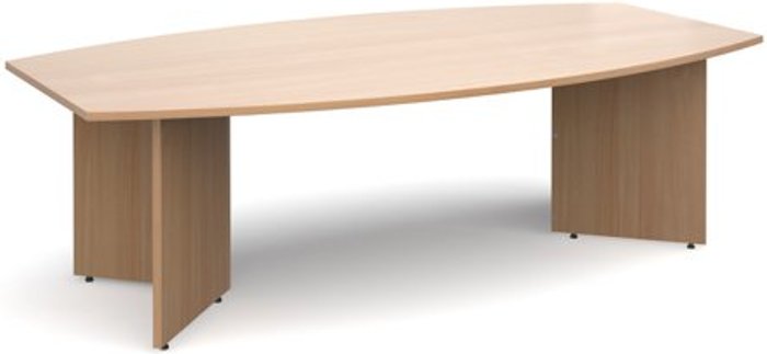 Office Monster | Dams Arrow head leg radial boardroom table 2400mm x 800/1300mm - beech Dams Arrow head leg radial boardroom table 2400mm x 800/1300mm - beech