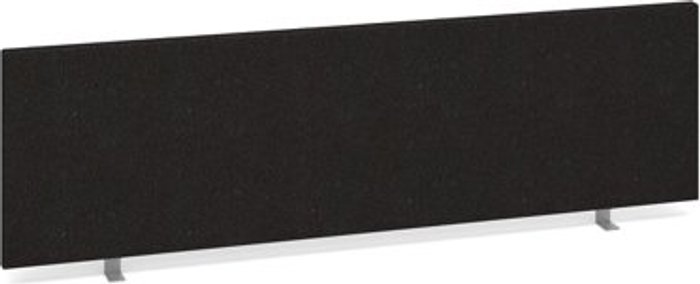 Office Monster | Dams Straight desktop fabric screen 1400mm x 400mm - charcoal Dams Straight desktop fabric screen 1400mm x 400mm - charcoal