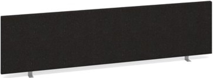 Office Monster | Dams Straight desktop fabric screen 1600mm x 400mm - charcoal Dams Straight desktop fabric screen 1600mm x 400mm - charcoal
