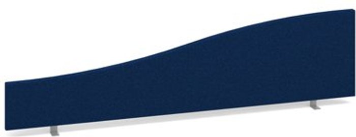 Office Monster | Dams Wave desktop fabric screen 1600mm x 400mm/200mm - blue Dams Wave desktop fabric screen 1600mm x 400mm/200mm - blue