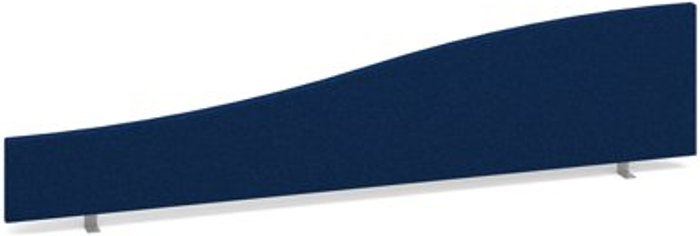 Office Monster | Dams Wave desktop fabric screen 1800mm x 400mm/200mm - blue Dams Wave desktop fabric screen 1800mm x 400mm/200mm - blue