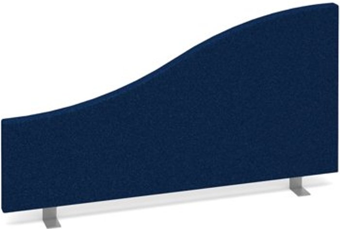 Office Monster | Dams Wave desktop fabric screen 800mm x 400mm/200mm - blue Dams Wave desktop fabric screen 800mm x 400mm/200mm - blue