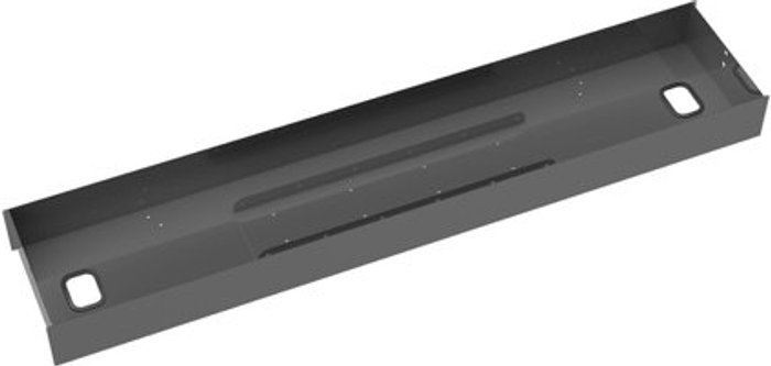 Office Monster | Elev8 Elev8 lower cable channel with cover for back-to-back 1400mm desks - black Elev8 Elev8 lower cable channel with cover for back-to-back 1400mm desks - black