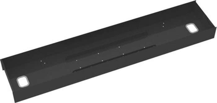 Office Monster | Elev8 Elev8 lower cable channel with cover for back-to-back 1600mm desks - black Elev8 Elev8 lower cable channel with cover for back-to-back 1600mm desks - black