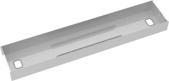 Office Monster | Elev8 Elev8 lower cable channel with cover for back-to-back 1200mm desks - silver Elev8 Elev8 lower cable channel with cover for back-to-back 1200mm desks - silver