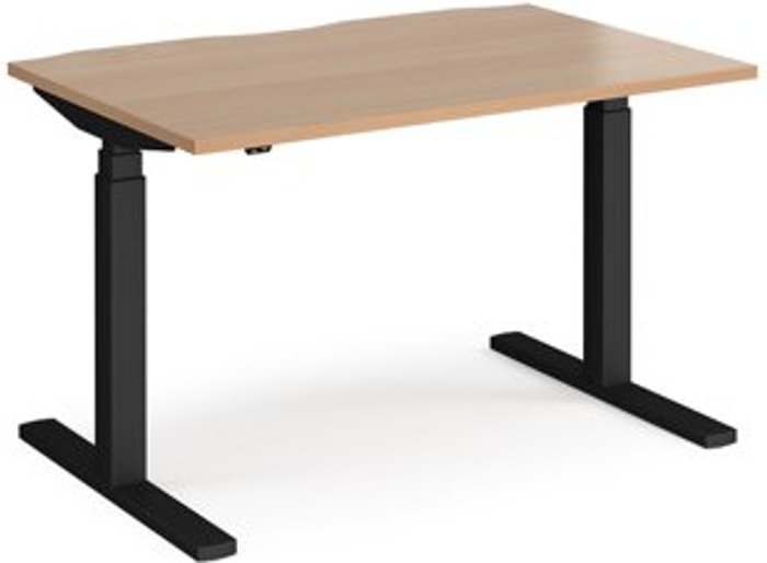 Office Monster | Elev8 Height Adjustable Desk | Rectangular Desk 1200mm | Beech Tops With Black Frames | Elev8 Touch Elev8 Height Adjustable Desk | Rectangular Desk 1200mm | Beech Tops With Black Frames | Elev8 Touch