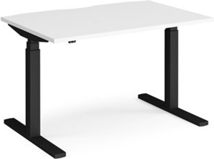Office Monster | Elev8 Height Adjustable Desk | Rectangular Desk 1200mm | White Tops With Black Frames | Elev8 Touch Elev8 Height Adjustable Desk | Rectangular Desk 1200mm | White Tops With Black Frames | Elev8 Touch