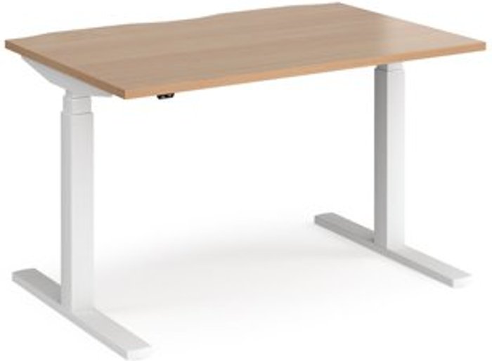 Office Monster | Elev8 Height Adjustable Desk | Rectangular Desk 1200mm | Beech Tops With White Frames | 800mm Depth | Elev8 Touch Elev8 Height Adjustable Desk | Rectangular Desk 1200mm | Beech Tops With White Frames | 800mm Depth | Elev8 Touch