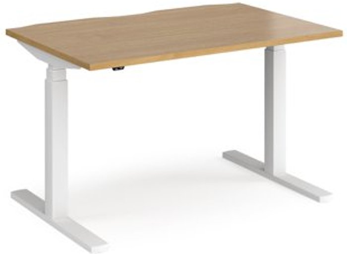 Office Monster | Elev8 Height Adjustable Desk | Rectangular Desk 1200mm | Oak Tops With White Frames | 800mm Depth | Elev8 Touch Elev8 Height Adjustable Desk | Rectangular Desk 1200mm | Oak Tops With White Frames | 800mm Depth | Elev8 Touch