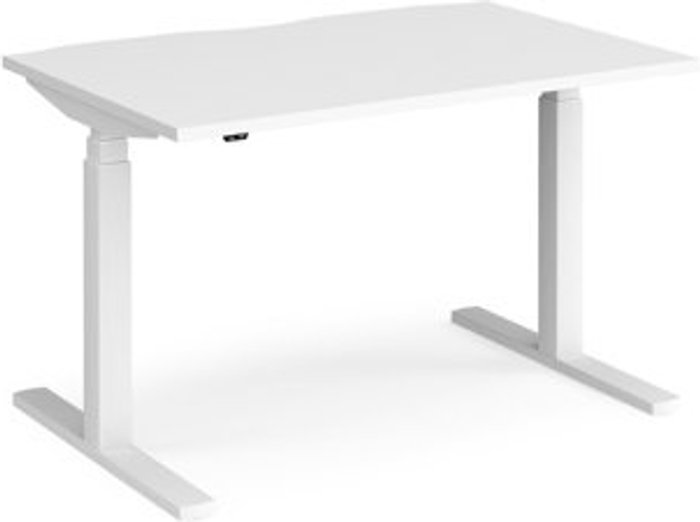 Office Monster | Elev8 Height Adjustable Desk | Rectangular Desk 1200mm | White Tops With White Frames | 800mm Depth | Elev8 Touch Elev8 Height Adjustable Desk | Rectangular Desk 1200mm | White Tops With White Frames | 800mm Depth | Elev8 Touch