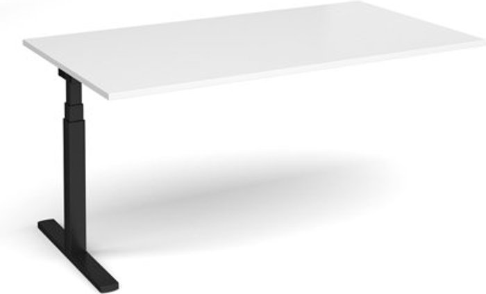 Office Monster | Elev8 Elev8 Touch boardroom table add on unit 1800mm x 1000mm - black frame, white top Elev8 Elev8 Touch boardroom table add on unit 1800mm x 1000mm - black frame, white top