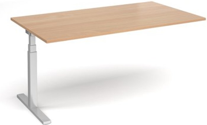 Office Monster | Elev8 Elev8 Touch boardroom table add on unit 1800mm x 1000mm - silver frame, beech top Elev8 Elev8 Touch boardroom table add on unit 1800mm x 1000mm - silver frame, beech top