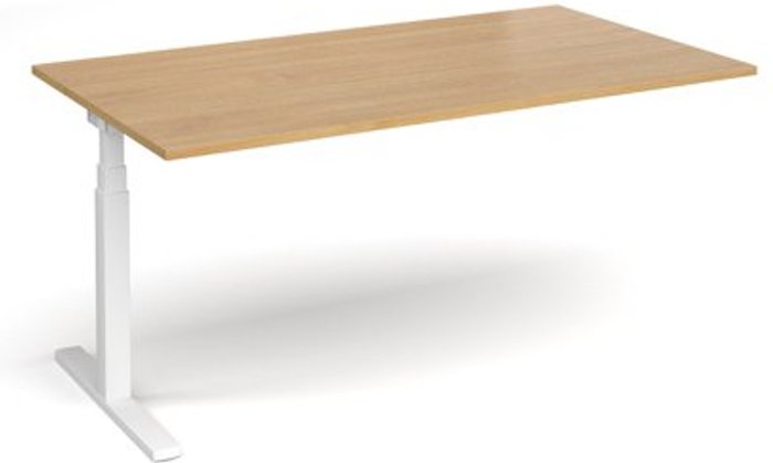 Office Monster | Elev8 Elev8 Touch boardroom table add on unit 1800mm x 1000mm - white frame, oak top Elev8 Elev8 Touch boardroom table add on unit 1800mm x 1000mm - white frame, oak top