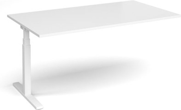 Office Monster | Elev8 Elev8 Touch boardroom table add on unit 1800mm x 1000mm - white frame, white top Elev8 Elev8 Touch boardroom table add on unit 1800mm x 1000mm - white frame, white top