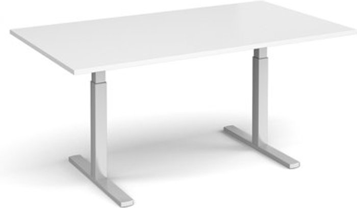 Office Monster | Elev8 Elev8 Touch boardroom table 1800mm x 1000mm - silver frame, white top Elev8 Elev8 Touch boardroom table 1800mm x 1000mm - silver frame, white top