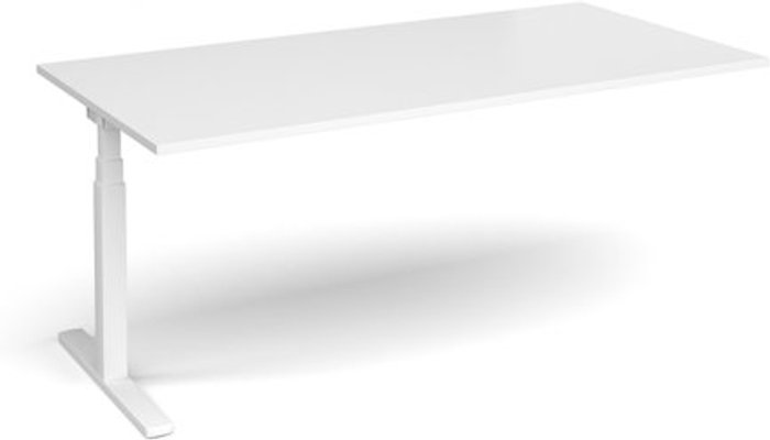 Office Monster | Elev8 Elev8 Touch boardroom table add on unit 2000mm x 1000mm - white frame, white top Elev8 Elev8 Touch boardroom table add on unit 2000mm x 1000mm - white frame, white top