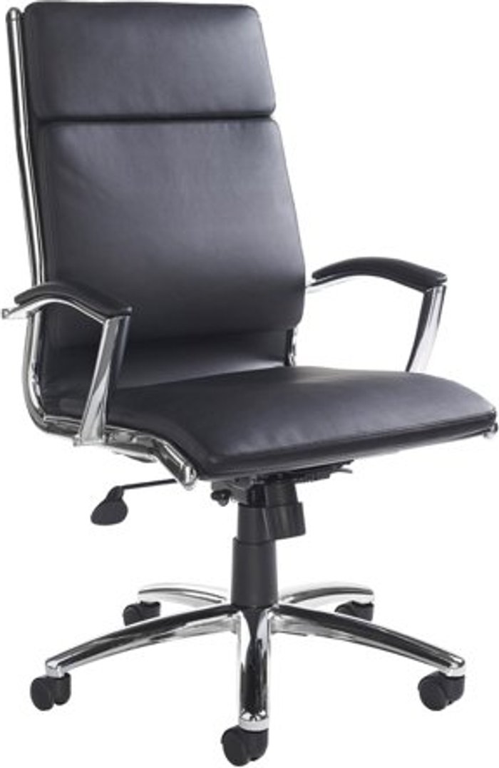 Office Monster | Florence Florence high back executive chair - black leather faced Florence Florence high back executive chair - black leather faced