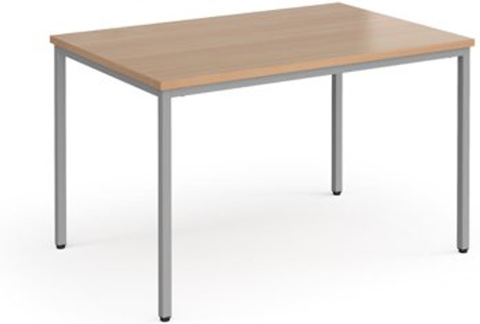 Office Monster | Flexi 25 Flexi 25 rectangular table with silver frame 1200mm x 800mm - beech Flexi 25 Flexi 25 rectangular table with silver frame 1200mm x 800mm - beech