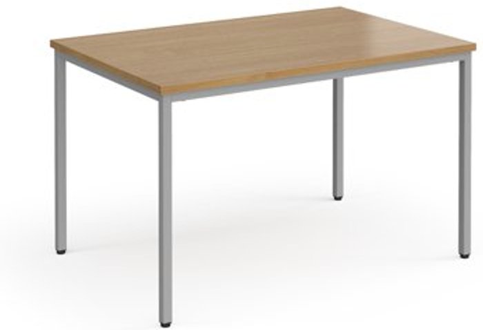 Office Monster | Flexi 25 Flexi 25 rectangular table with silver frame 1200mm x 800mm - oak Flexi 25 Flexi 25 rectangular table with silver frame 1200mm x 800mm - oak