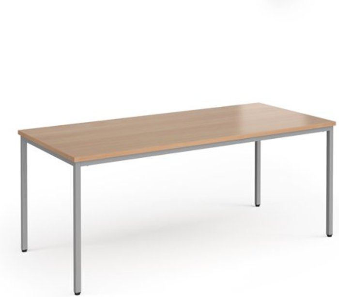 Office Monster | Flexi 25 Flexi 25 rectangular table with silver frame 1800mm x 800mm - beech Flexi 25 Flexi 25 rectangular table with silver frame 1800mm x 800mm - beech