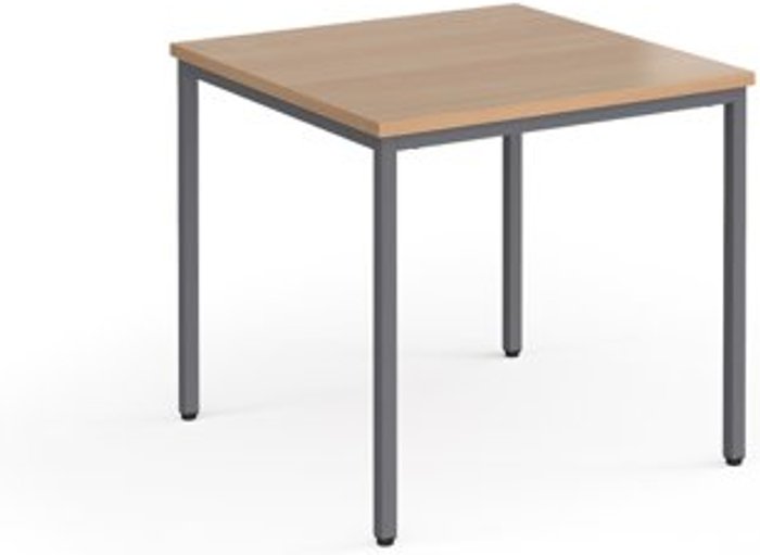 Office Monster | Flexi 25 Flexi 25 square table with graphite frame 800mm x 800mm - beech Flexi 25 Flexi 25 square table with graphite frame 800mm x 800mm - beech