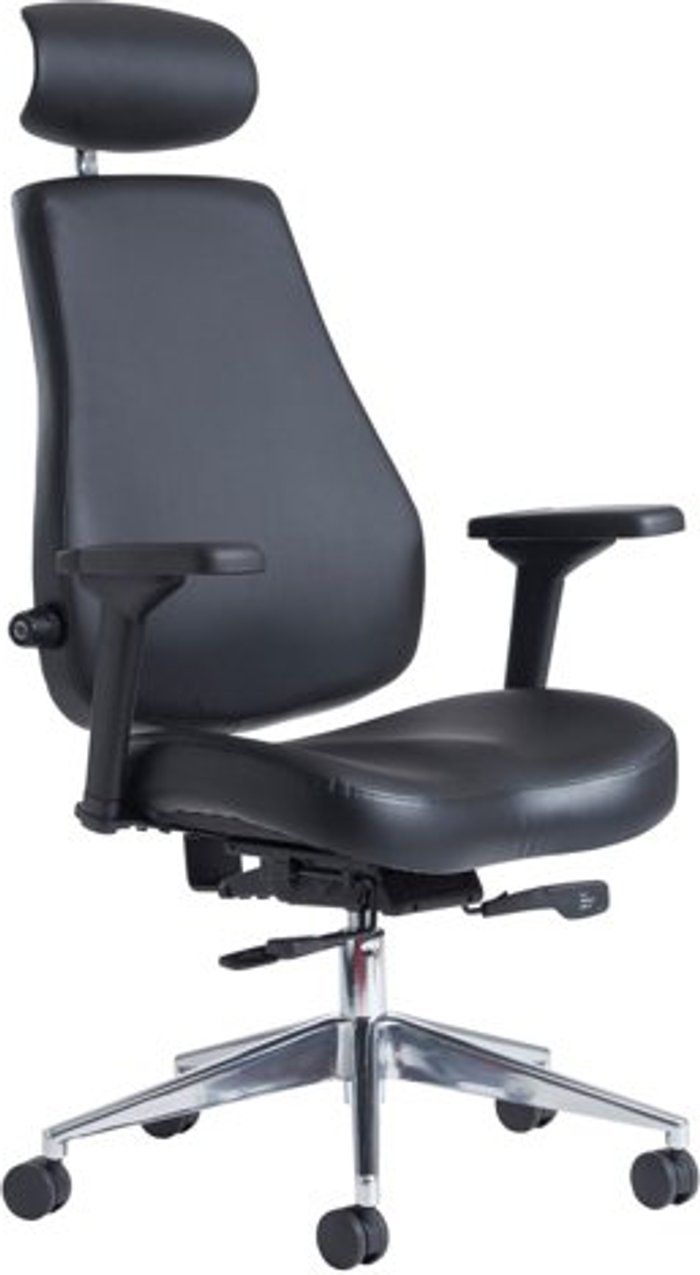 Office Monster | Franklin Franklin high back 24 hour task chair - black faux leather Franklin Franklin high back 24 hour task chair - black faux leather