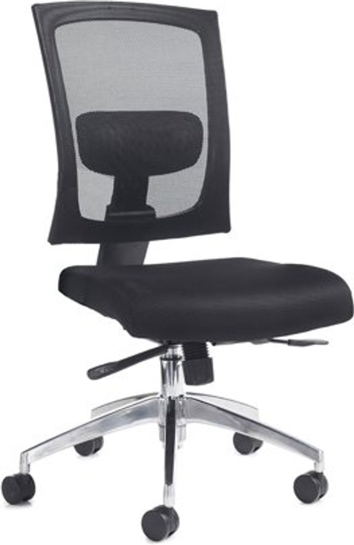 Office Monster | Gemini Gemini mesh task chair with no arms - black Gemini Gemini mesh task chair with no arms - black